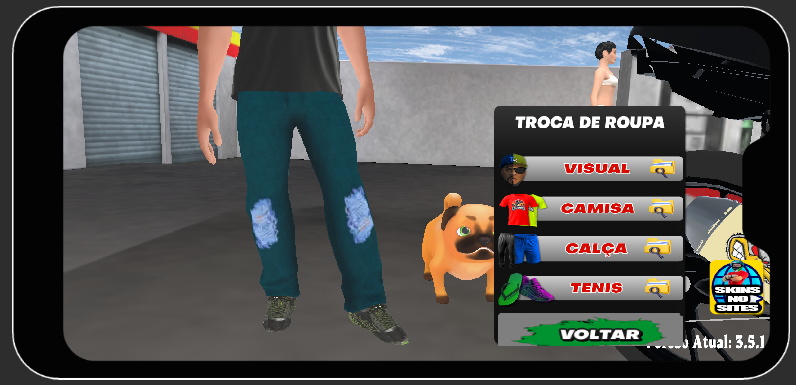 TexturaCalça Real Motos Brasil calça do personagem